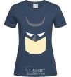 Women's T-shirt Batman minimal navy-blue фото
