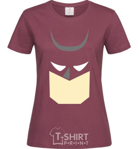 Women's T-shirt Batman minimal burgundy фото