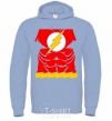 Men`s hoodie Flash costume V.1 sky-blue фото