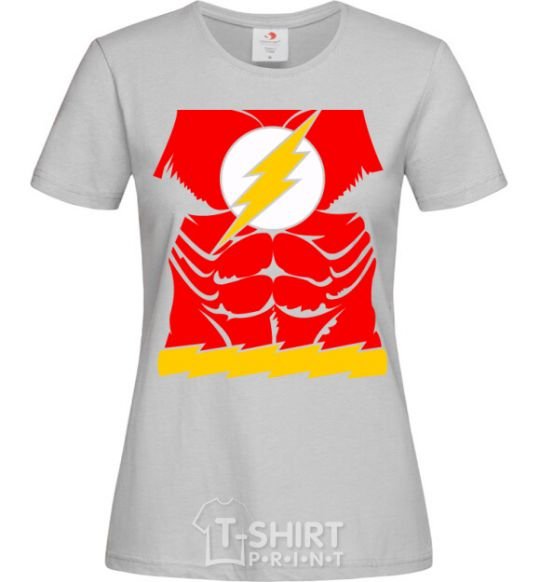 Women's T-shirt Flash costume V.1 grey фото