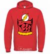 Мужская толстовка (худи) Flash costume Ярко-красный фото