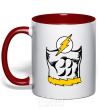 Mug with a colored handle Flash costume red фото