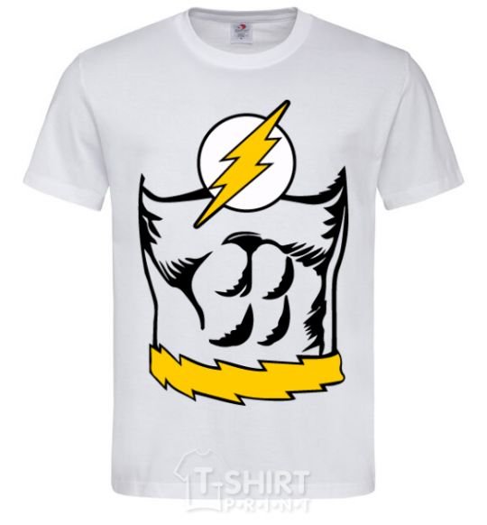 Мужская футболка Flash costume Белый фото