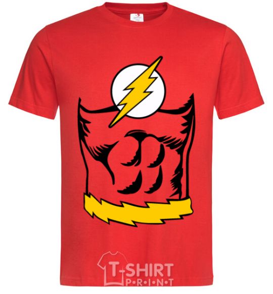 Мужская футболка Flash costume Красный фото