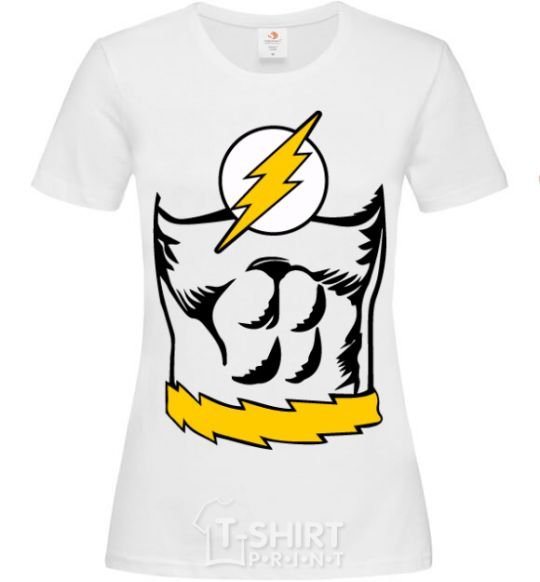 Women's T-shirt Flash costume White фото