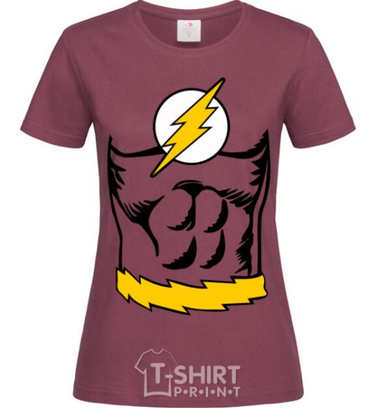 Women's T-shirt Flash costume burgundy фото