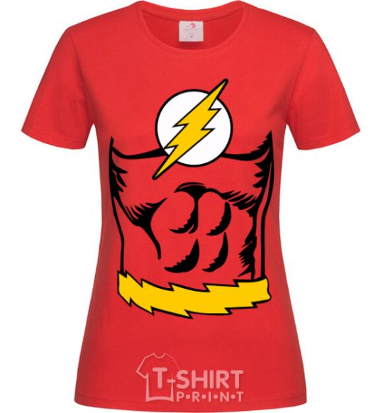 Women's T-shirt Flash costume red фото