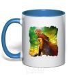 Mug with a colored handle Thor Ragnarok royal-blue фото