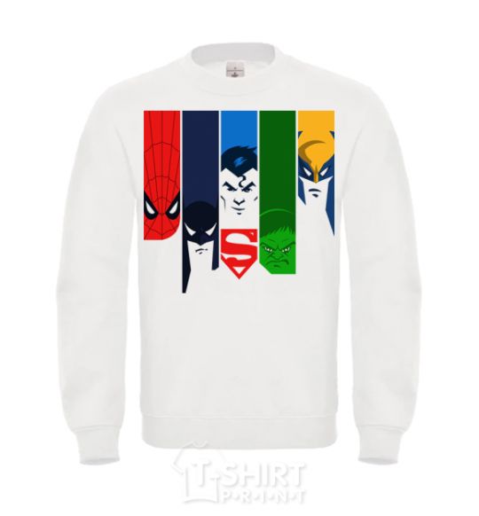 Sweatshirt Superheroes White фото