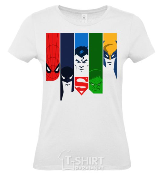 Women's T-shirt Superheroes White фото