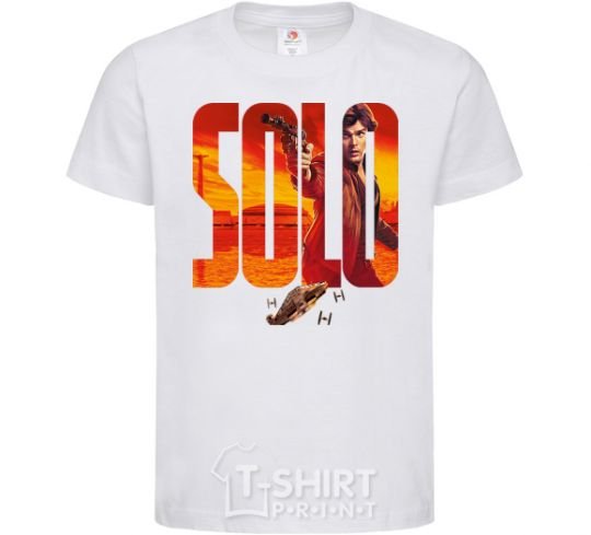 Kids T-shirt Solo Star Wars story White фото