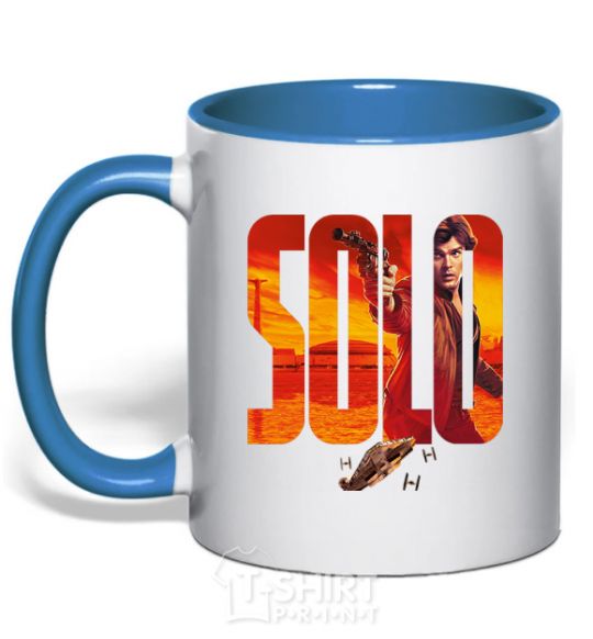 Чашка с цветной ручкой Solo Star Wars story Ярко-синий фото
