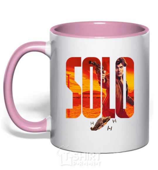Чашка с цветной ручкой Solo Star Wars story Нежно розовый фото