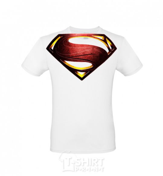 Men's T-Shirt Superman full color logo White фото