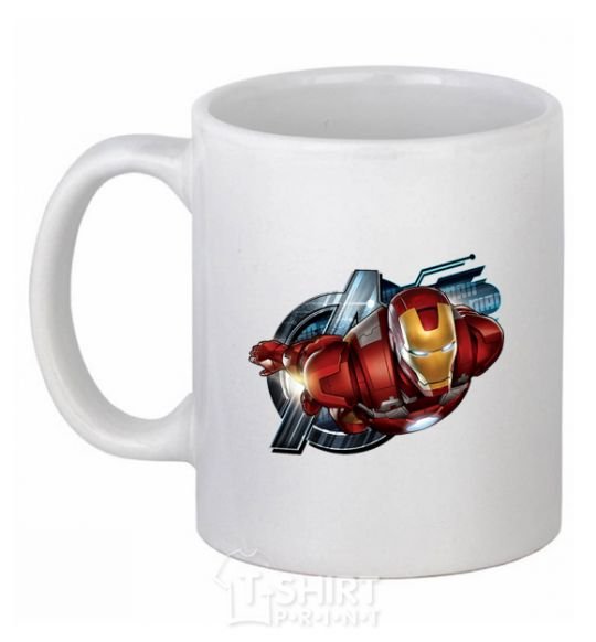 Ceramic mug Avengers Iron man White фото