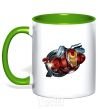 Mug with a colored handle Avengers Iron man kelly-green фото