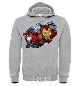 Men`s hoodie Avengers Iron man sport-grey фото