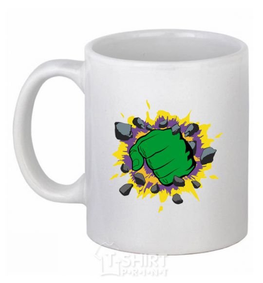 Ceramic mug Hulk smashing White фото