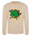 Sweatshirt Hulk smashing sand фото