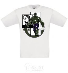Kids T-shirt Hulk superhero White фото