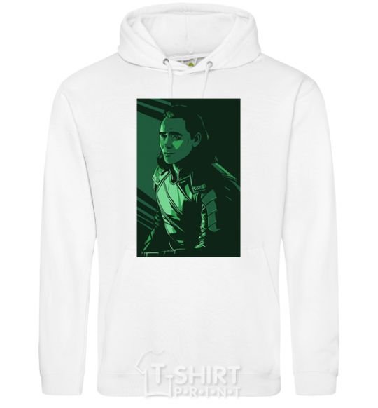 Men`s hoodie Loki geometry White фото