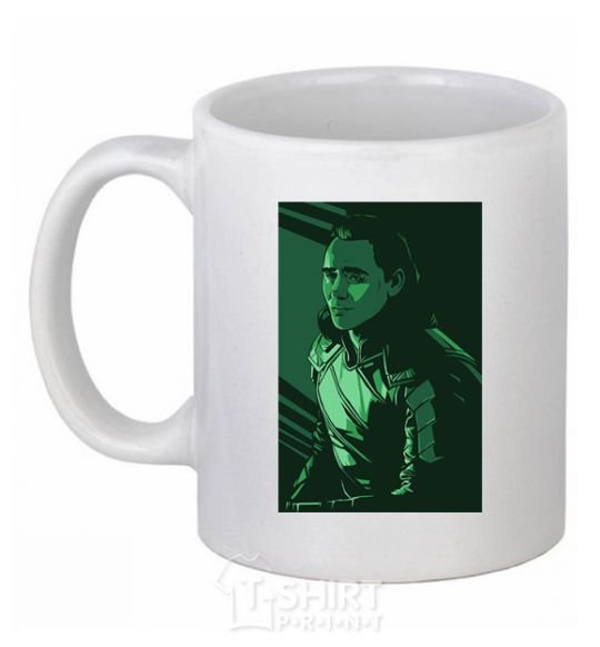Ceramic mug Loki geometry White фото