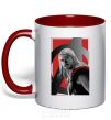 Mug with a colored handle Avengers Thor red фото