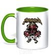 Mug with a colored handle Metallica XXX kelly-green фото