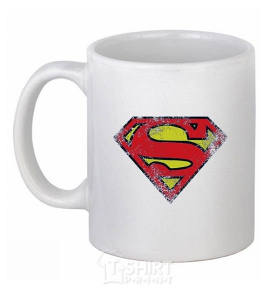 Ceramic mug Broken logo Superman White фото