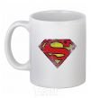 Ceramic mug Broken logo Superman White фото