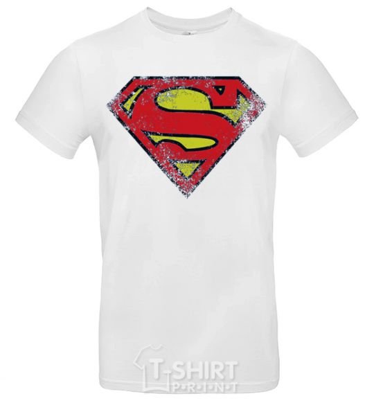 Мужская футболка Broken logo Superman Белый фото
