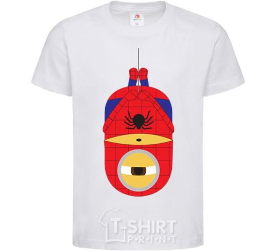 Kids T-shirt Spiderman minion White фото