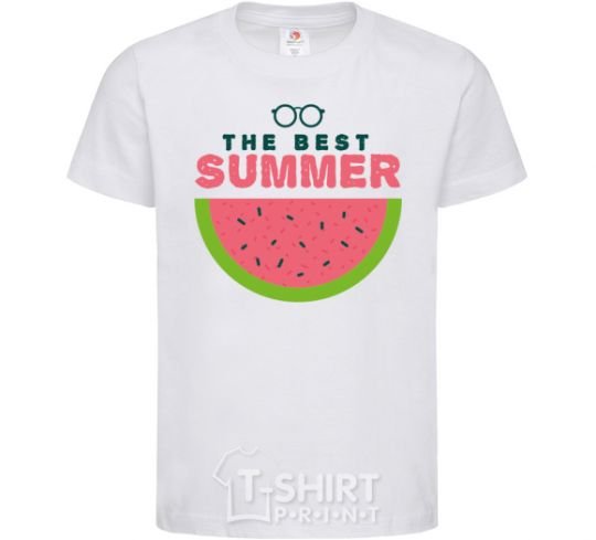 Kids T-shirt The best summer White фото