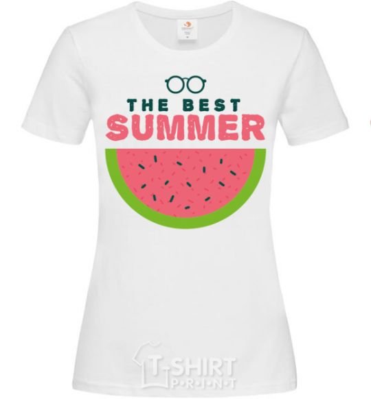 Women's T-shirt The best summer White фото