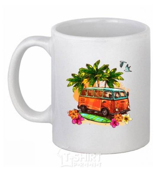 Ceramic mug Surf bus White фото