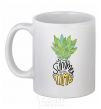 Ceramic mug Pineapple is summer time White фото