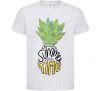 Kids T-shirt Pineapple is summer time White фото