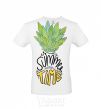 Men's T-Shirt Pineapple is summer time White фото