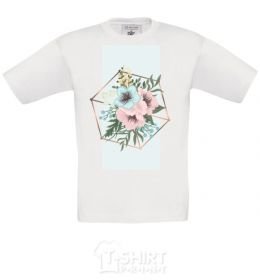 Kids T-shirt Unique flowers White фото