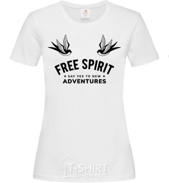 Women's T-shirt Free spirit White фото