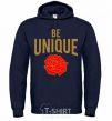 Men`s hoodie Be unique navy-blue фото