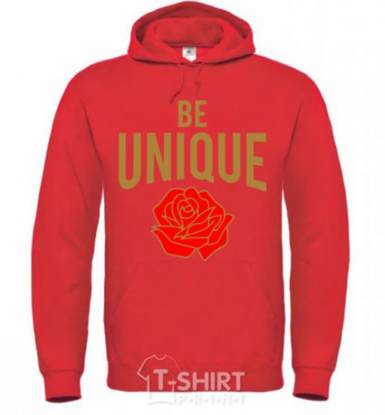 Men`s hoodie Be unique bright-red фото