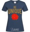 Women's T-shirt Be unique navy-blue фото