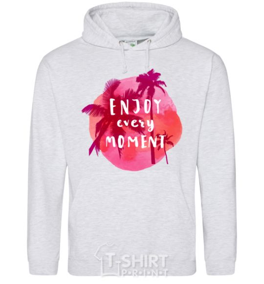 Men`s hoodie Enjoy every moment summer sport-grey фото