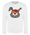 Sweatshirt A rabbit with a carrot in its head White фото