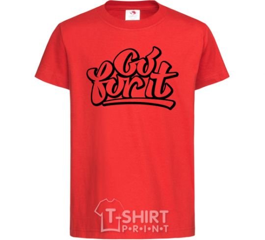 Kids T-shirt Go for it red фото