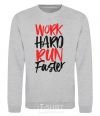 Sweatshirt Work hard run fuster sport-grey фото