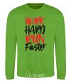 Sweatshirt Work hard run fuster orchid-green фото