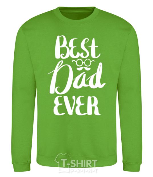 Sweatshirt Best dad ever glasses orchid-green фото