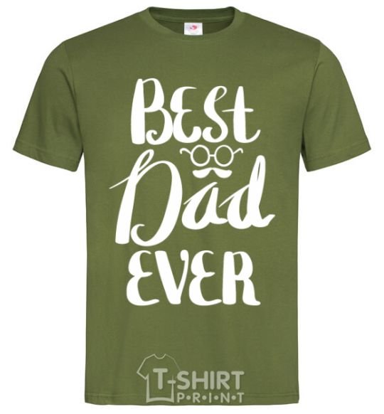 Men's T-Shirt Best dad ever glasses millennial-khaki фото